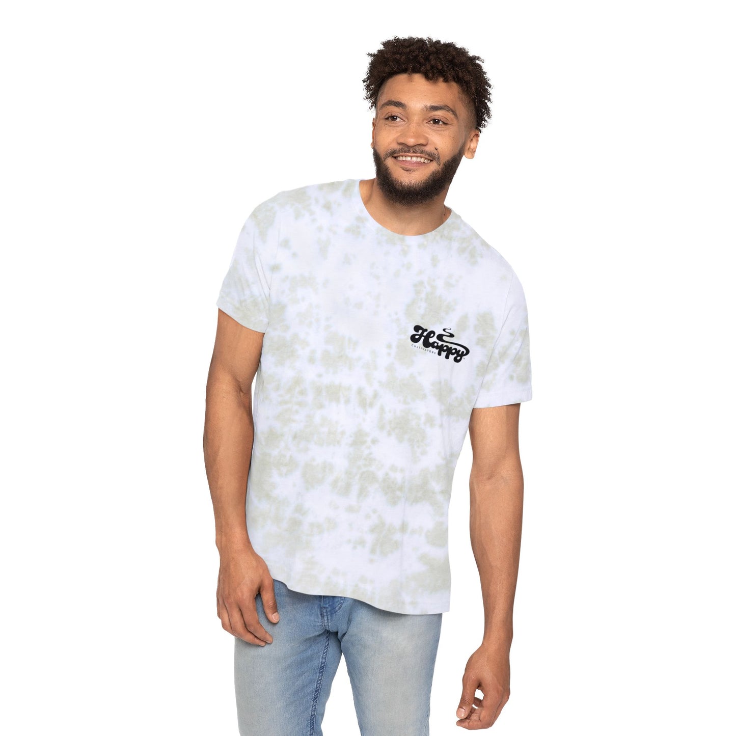 Unisex FWD Fashion Tie-Dyed T-Shirt - Black Logo Rainbow on back