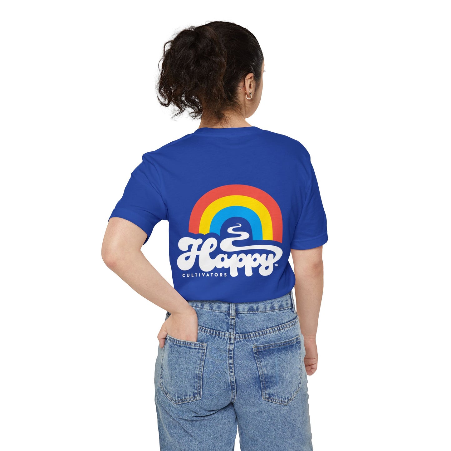 Unisex Pocket T-shirt - Rainbow on Back