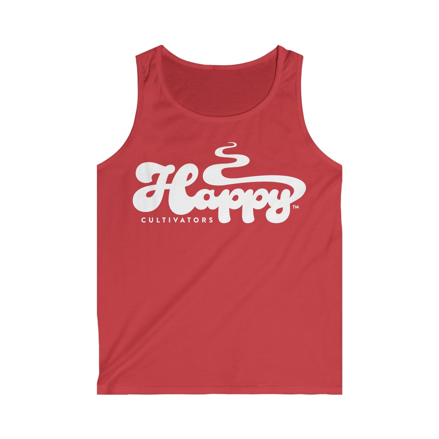 Men's Softstyle Tank Top - Front Happy Logo