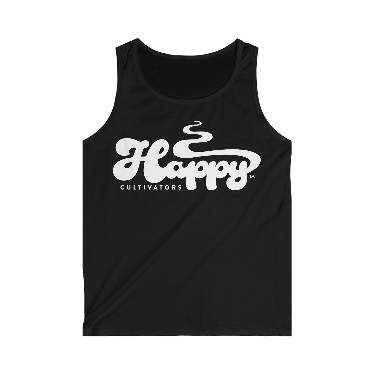 Men's Softstyle Tank Top - Front Happy Logo