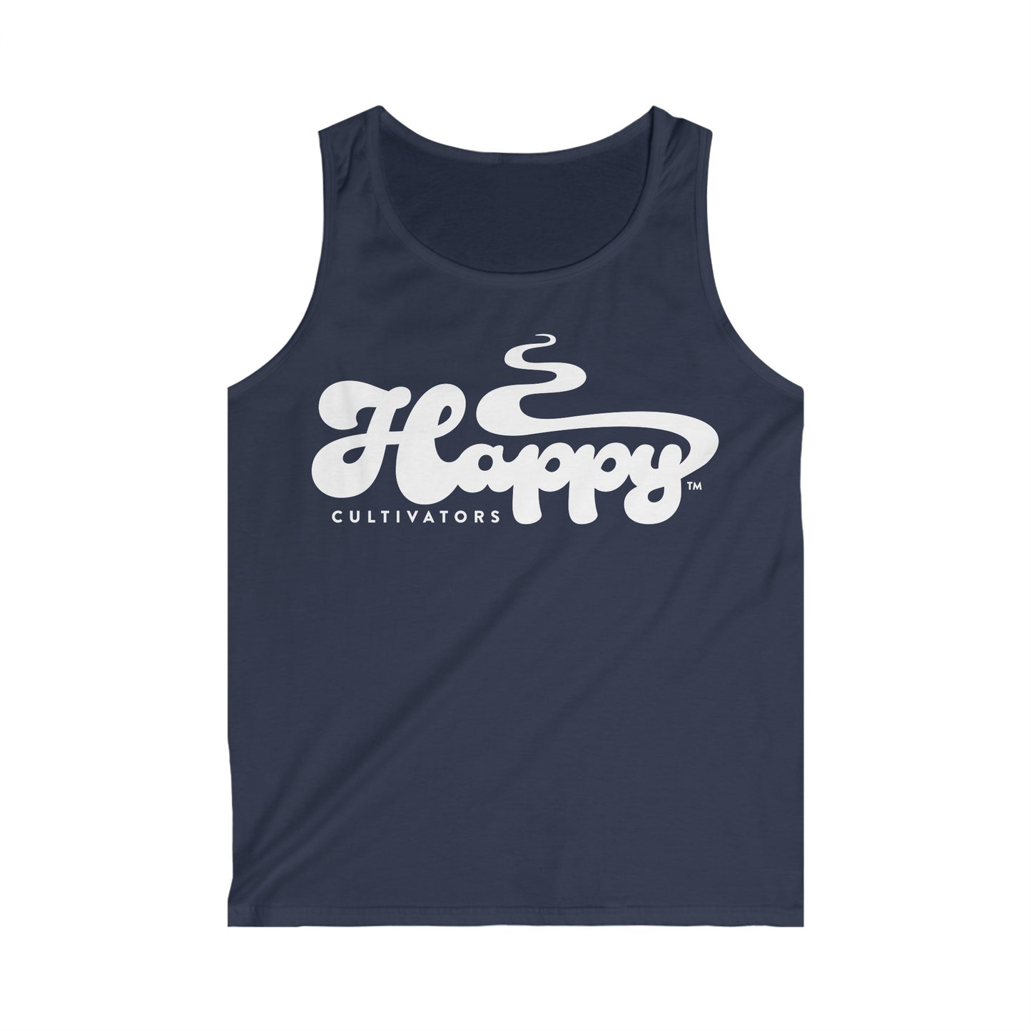 Men's Softstyle Tank Top - Front Happy Logo