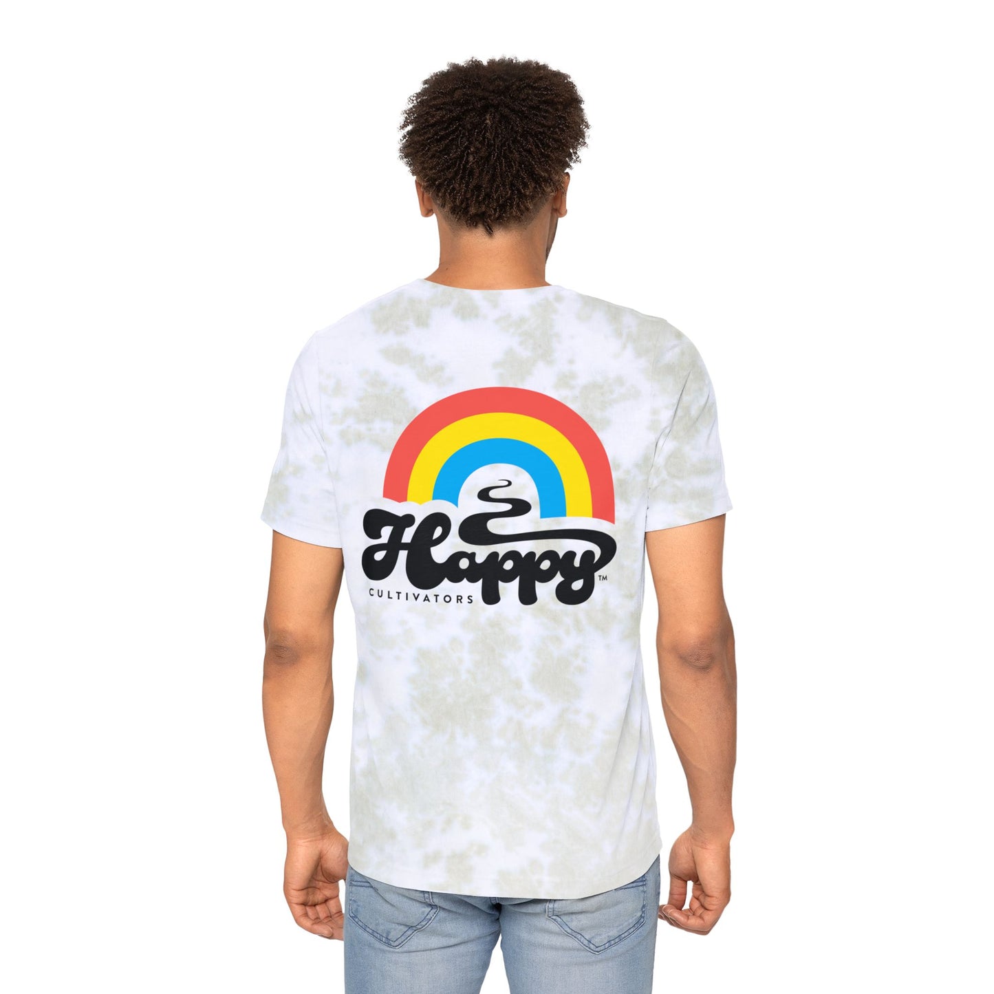 Unisex FWD Fashion Tie-Dyed T-Shirt -  Black Logo Rainbow on back