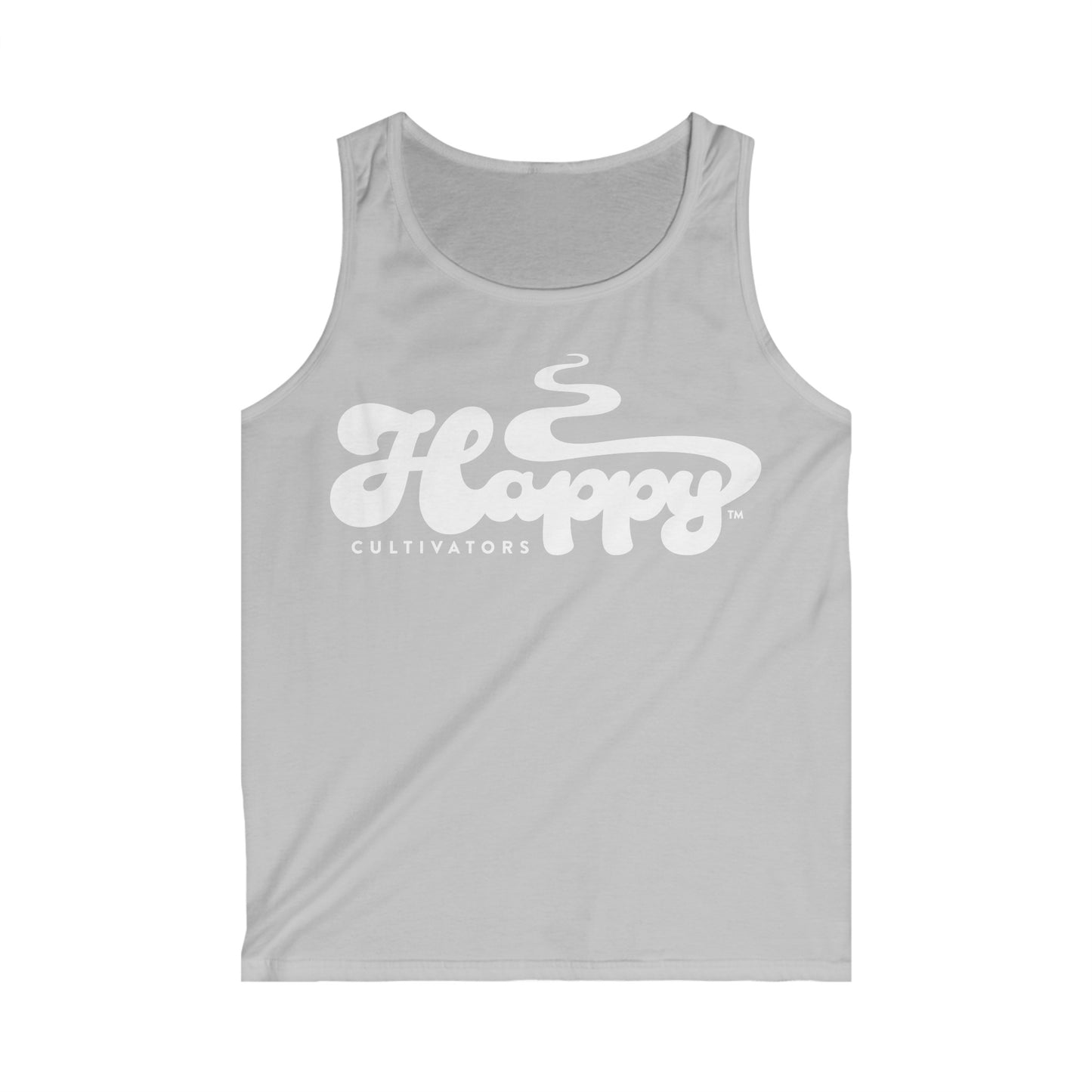 Men's Softstyle Tank Top - Front Happy Logo